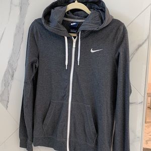 Nike zip front hoodie with pockets L